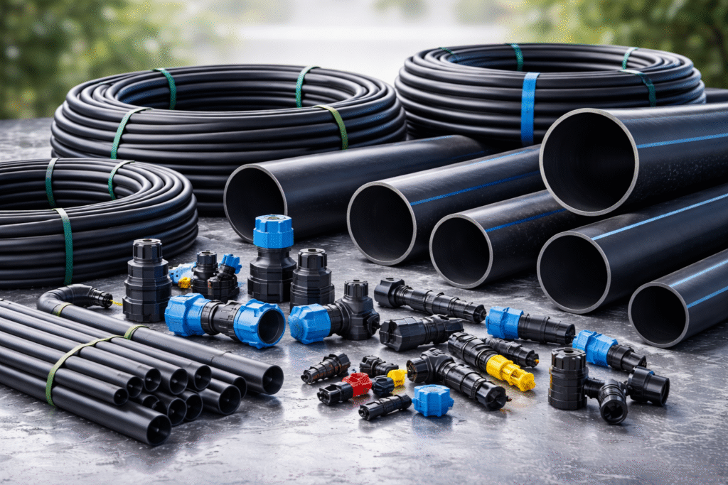 HDPE & LDPE pipes (irrigation, water pipes)